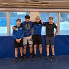 Otto Luukkonen, Artur Broyan, Taisto Riutta-aho ja Onni Silvennoinen Kuortaneella.