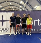 Taisto Riutta-aho, Onni Silvennoinen, Elmeri Hyvönen ja Ramin Yousefi Kuortaneella