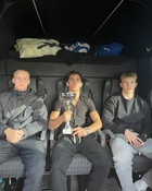 Taisto Riutta-aho, Ramin Yousefi ja Onni Silvennoinen Georg Lurich turnauksessa Viron Rakveressa